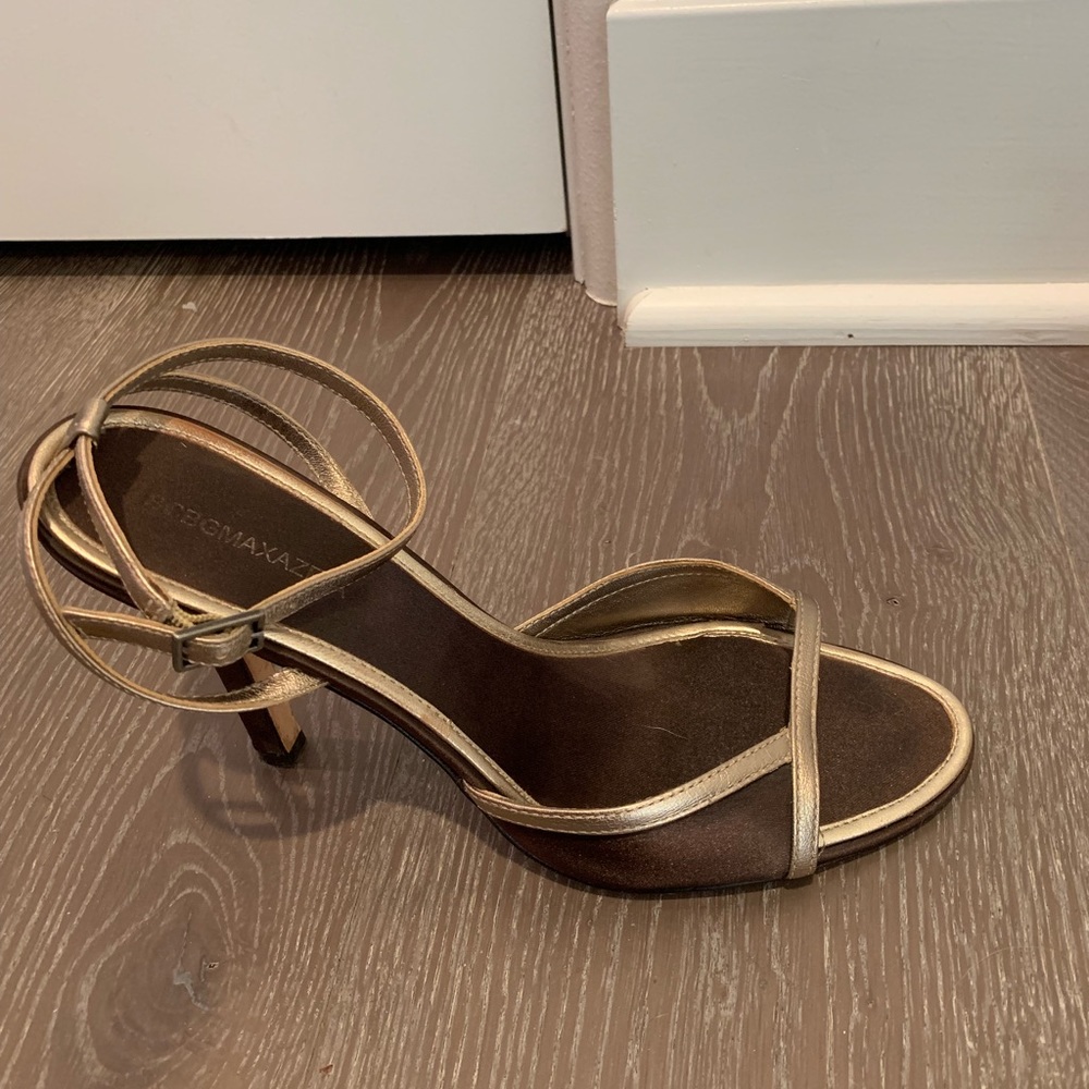 BCBG MaxAzria ankle strap evening heels